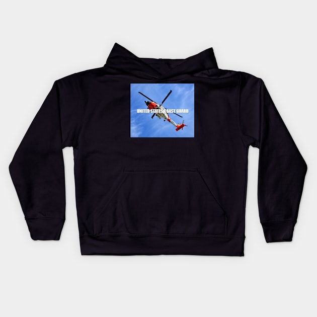 US Coast Guard face mask design A Kids Hoodie by dltphoto